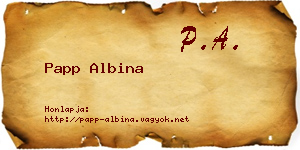 Papp Albina névjegykártya